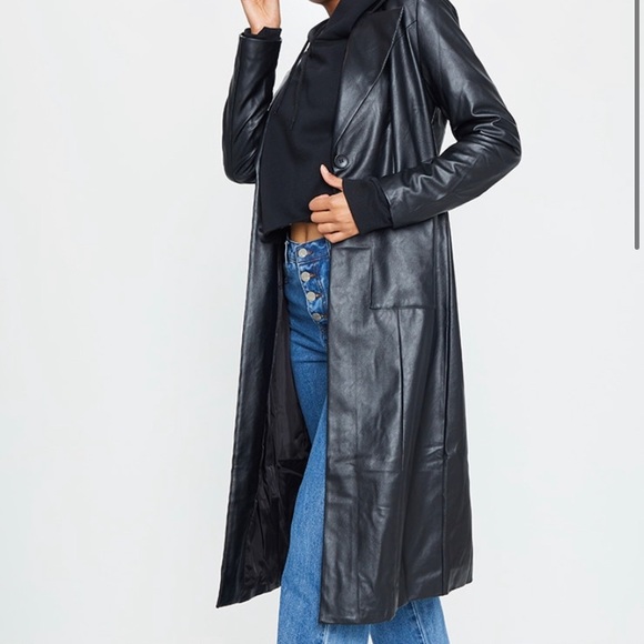 Faux Leather Trench Coat | Poshmark